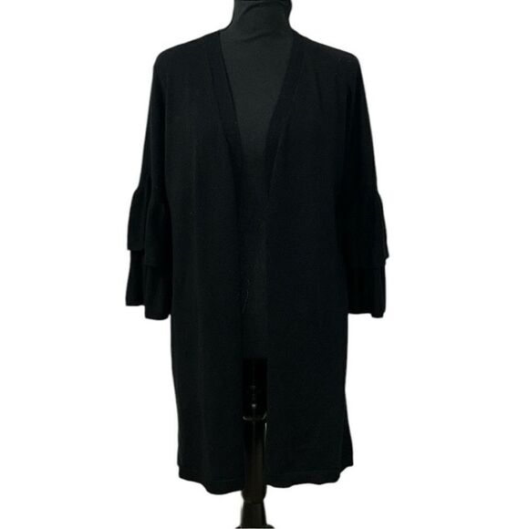 Chelsea28 Gray Crop Open Front Wool Blend Jacket (Size Large) - Picture 4 of 7